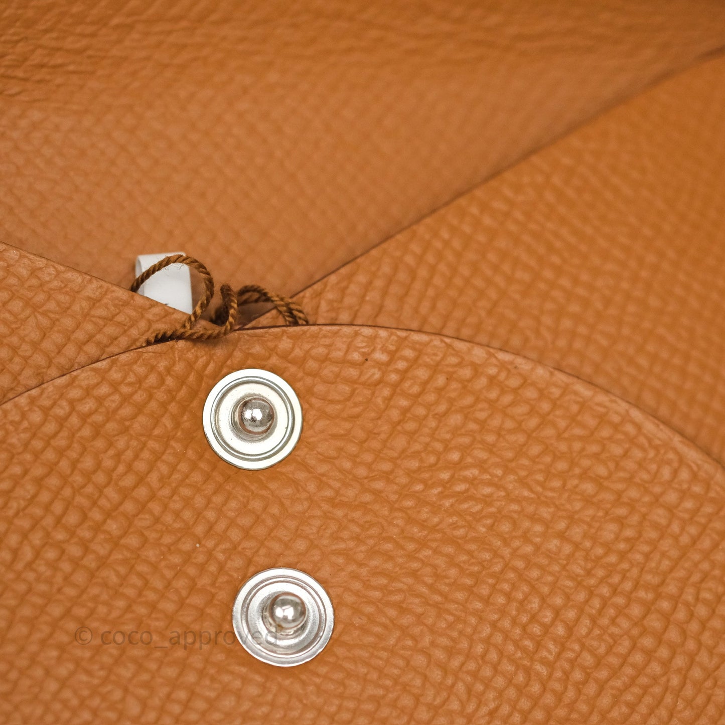 Hermès Calvi Duo Compact Card Holder Gold Epsom