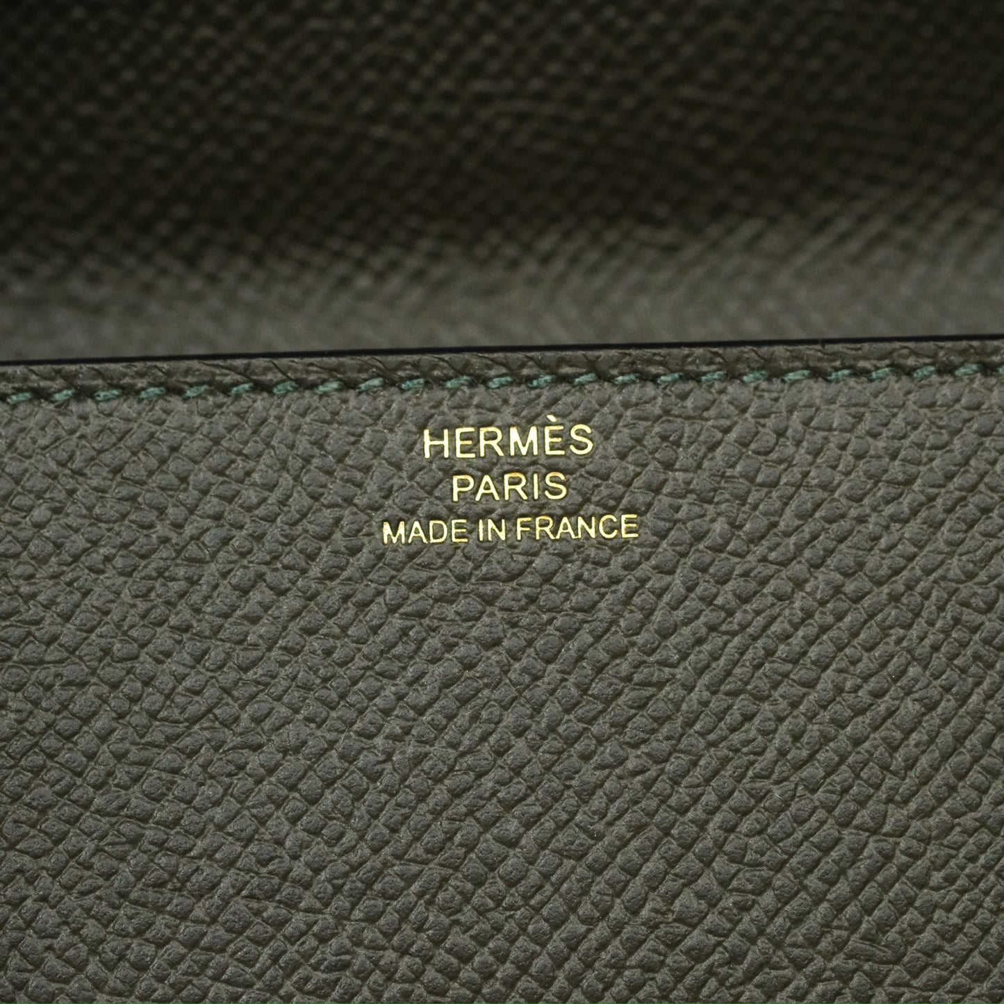 Hermès Clic 16 Wallet On Chain Vert De Gris Epsom Gold Hardware