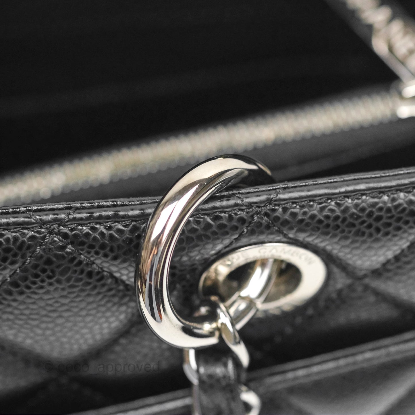 Chanel GST Black Caviar Silver Hardware