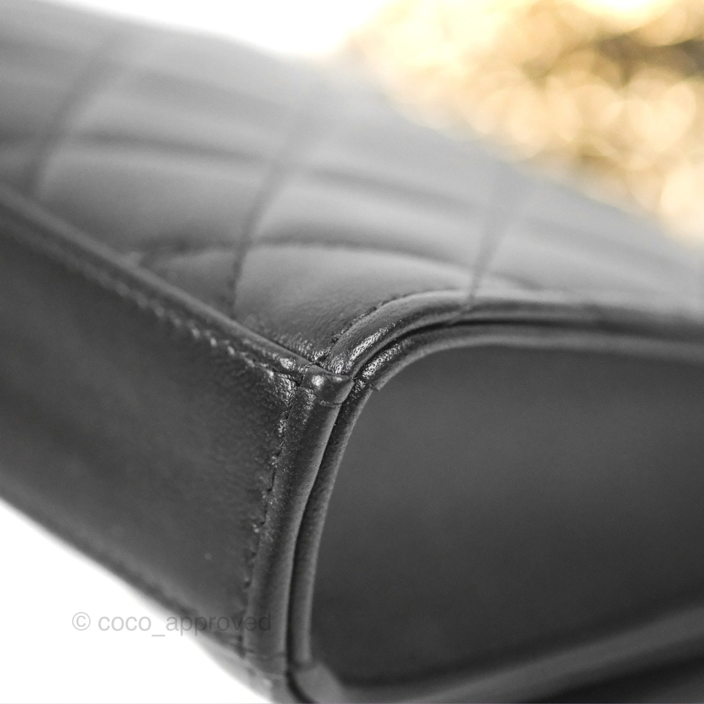 Chanel Mini Quilted Clutch With Chain Black Lambskin Gold Hardware