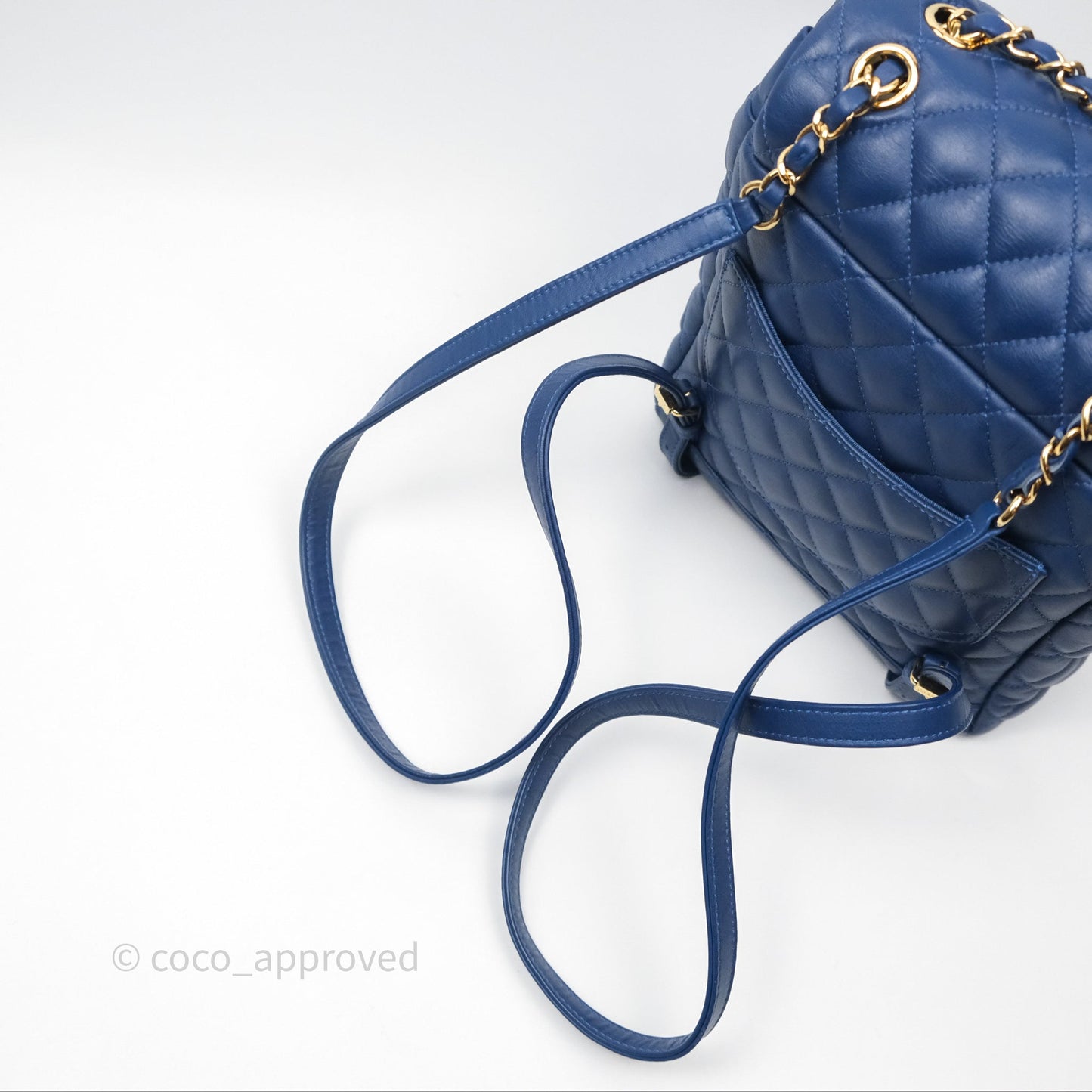 Chanel Quilted Small Urban Spirit Backpack Calfskin Navy Gold Hardware