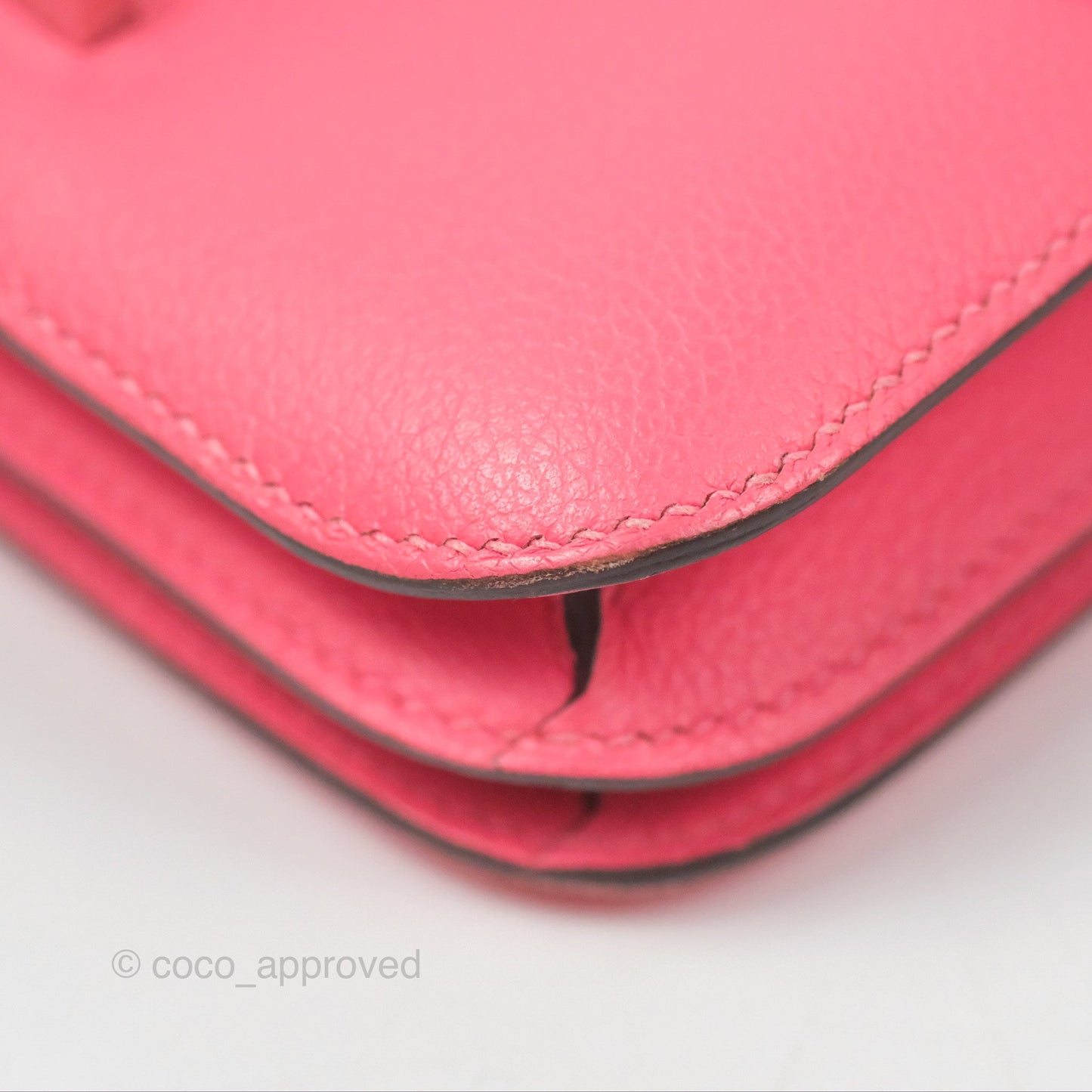 Hermès Constance Mini 18 Rose Azalee Evercolor Palladium Hardware