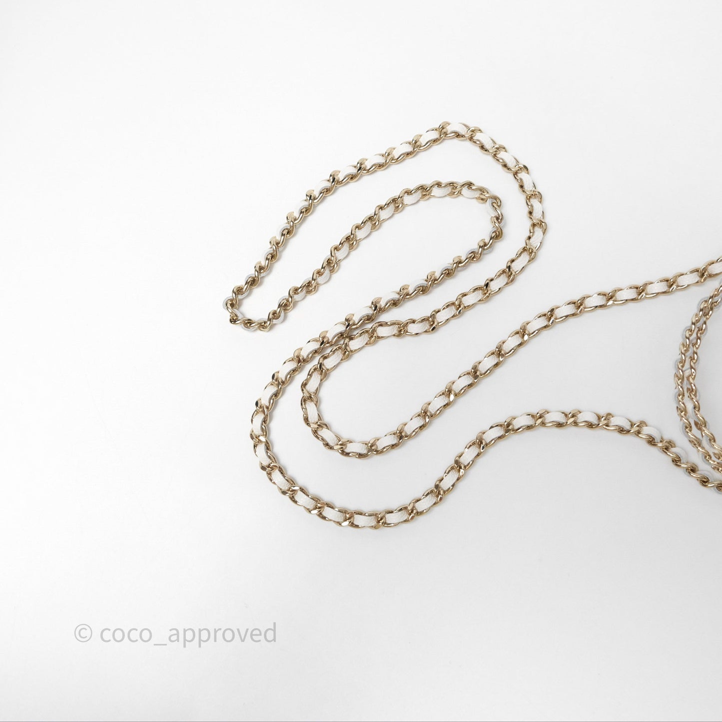 Chanel Small Top Handle Clutch with Chain White Caviar Light Gold Hardware 23P