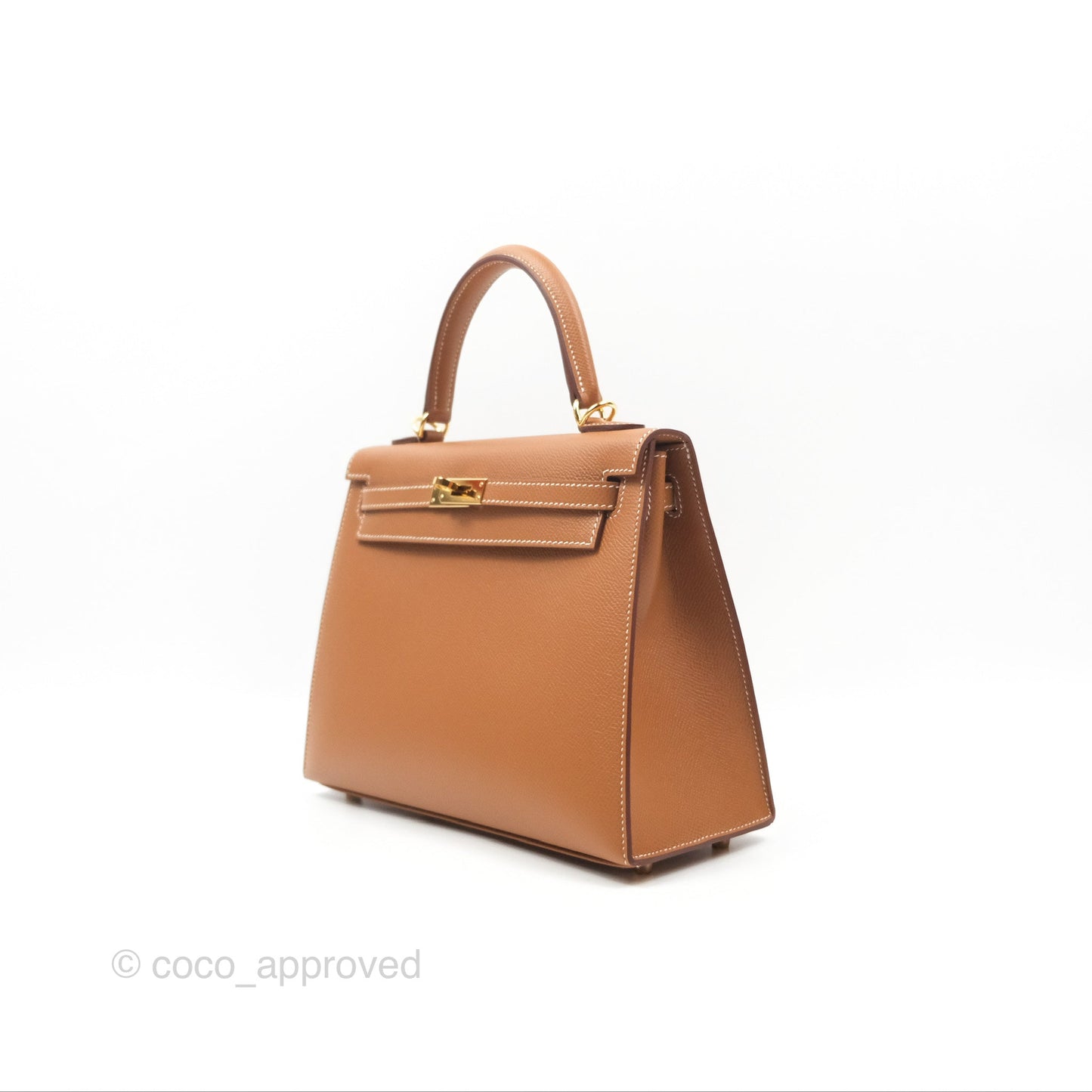 Hermès Kelly 25 Sellier Gold Epsom Gold Hardware