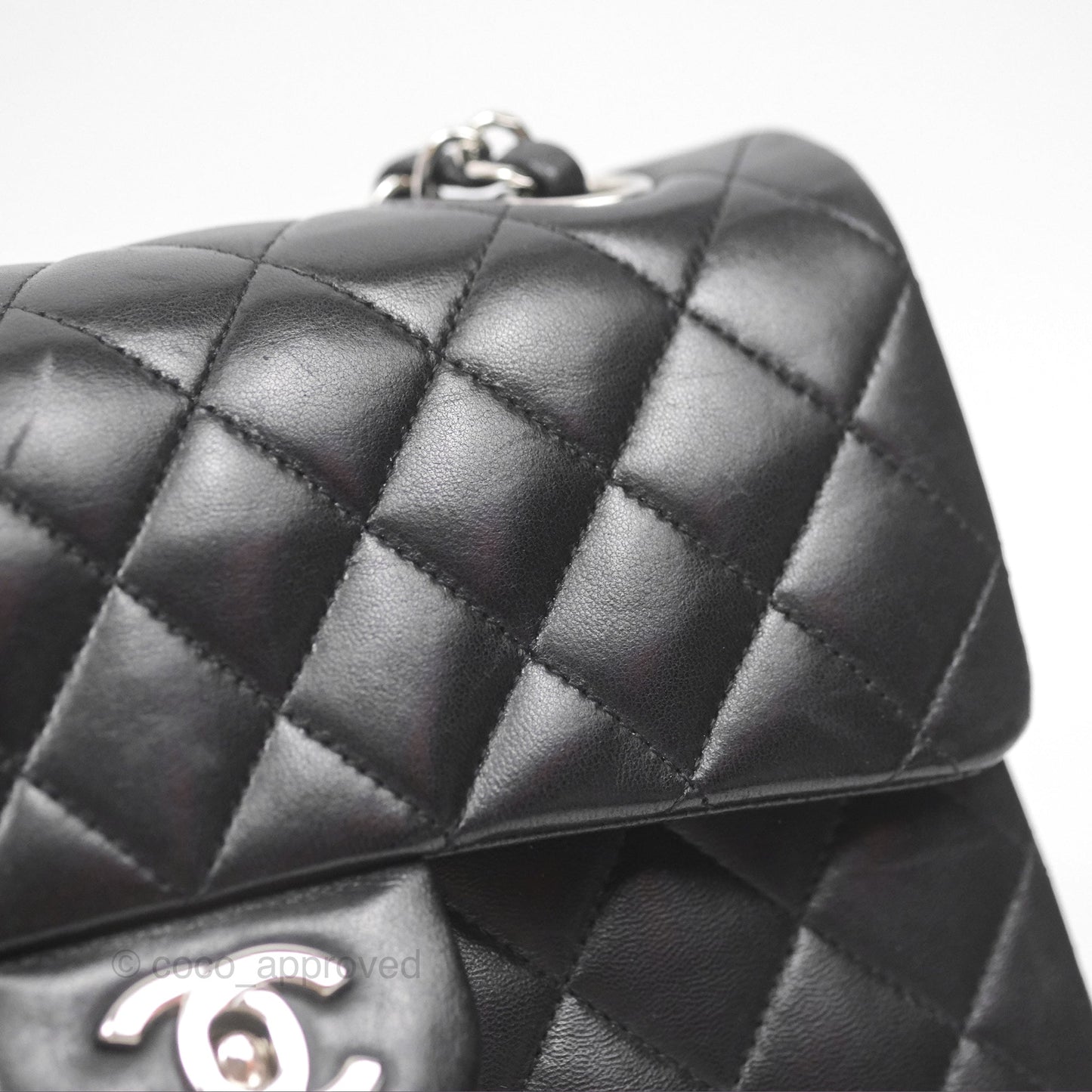 Chanel Small S/M Classic Flap Black Lambskin Silver Hardware