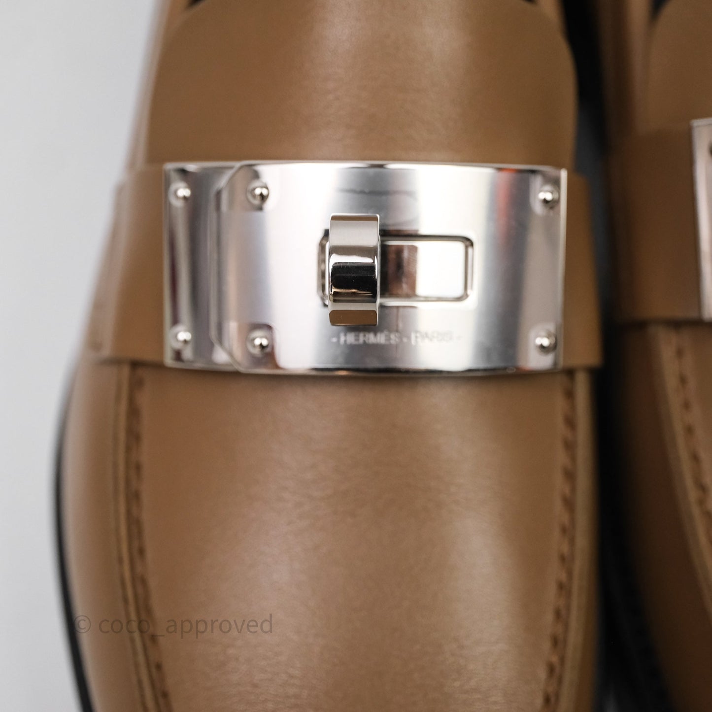 Hermès A Eclair Kelly Loafer Brown Size 38.5