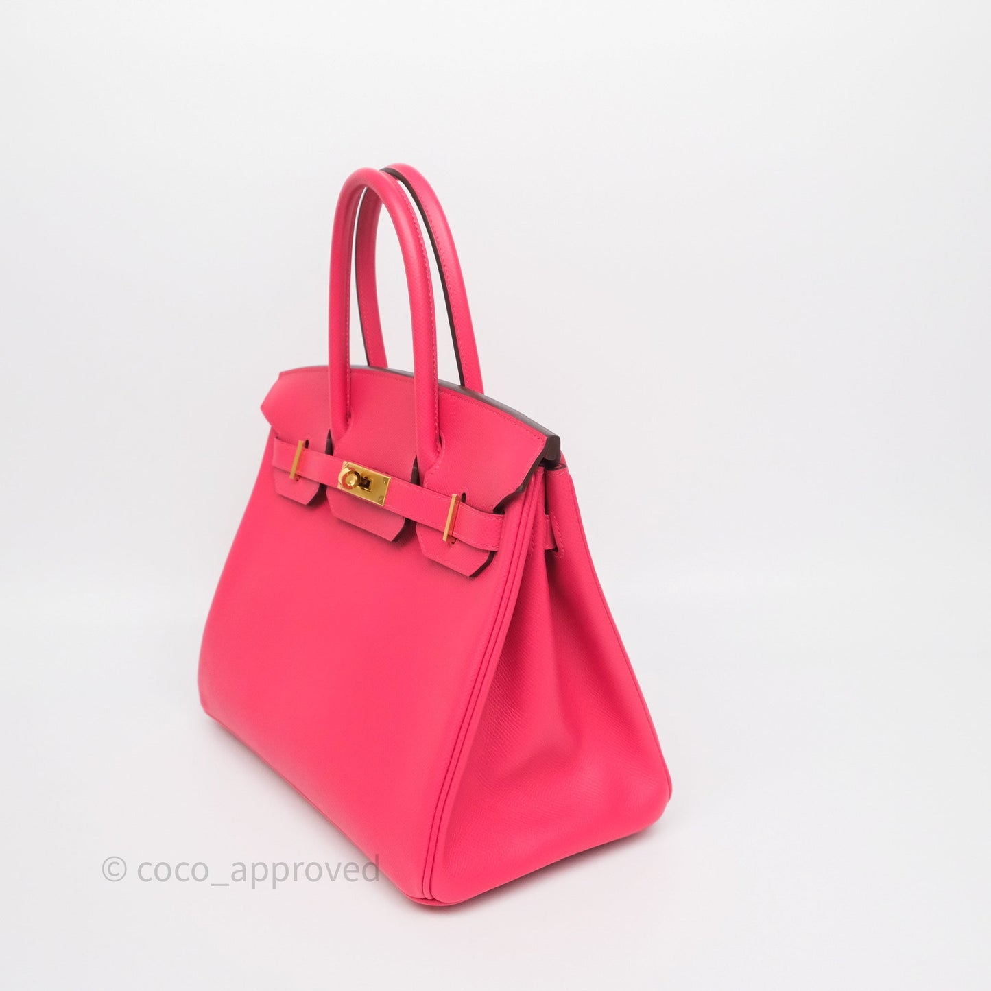 Hermès Birkin Retourne 30 Rose Extreme I6 Epsom Gold Hardware