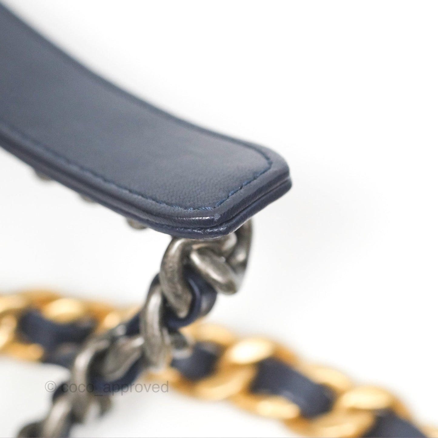 Chanel 19 Small Dark Navy Mixed Hardware