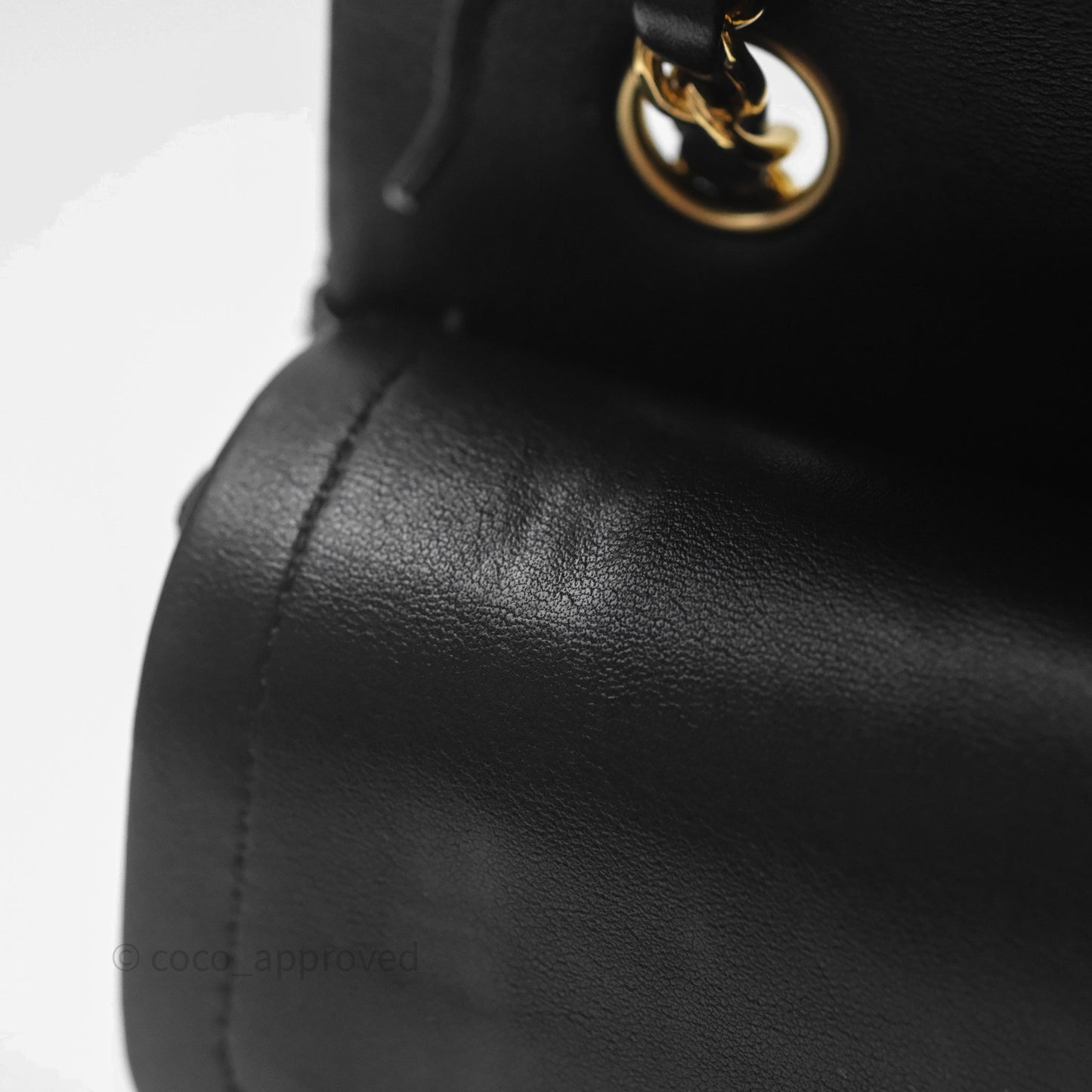 Chanel Small Classic Flap Quilted Black Lambskin Gold Hardware