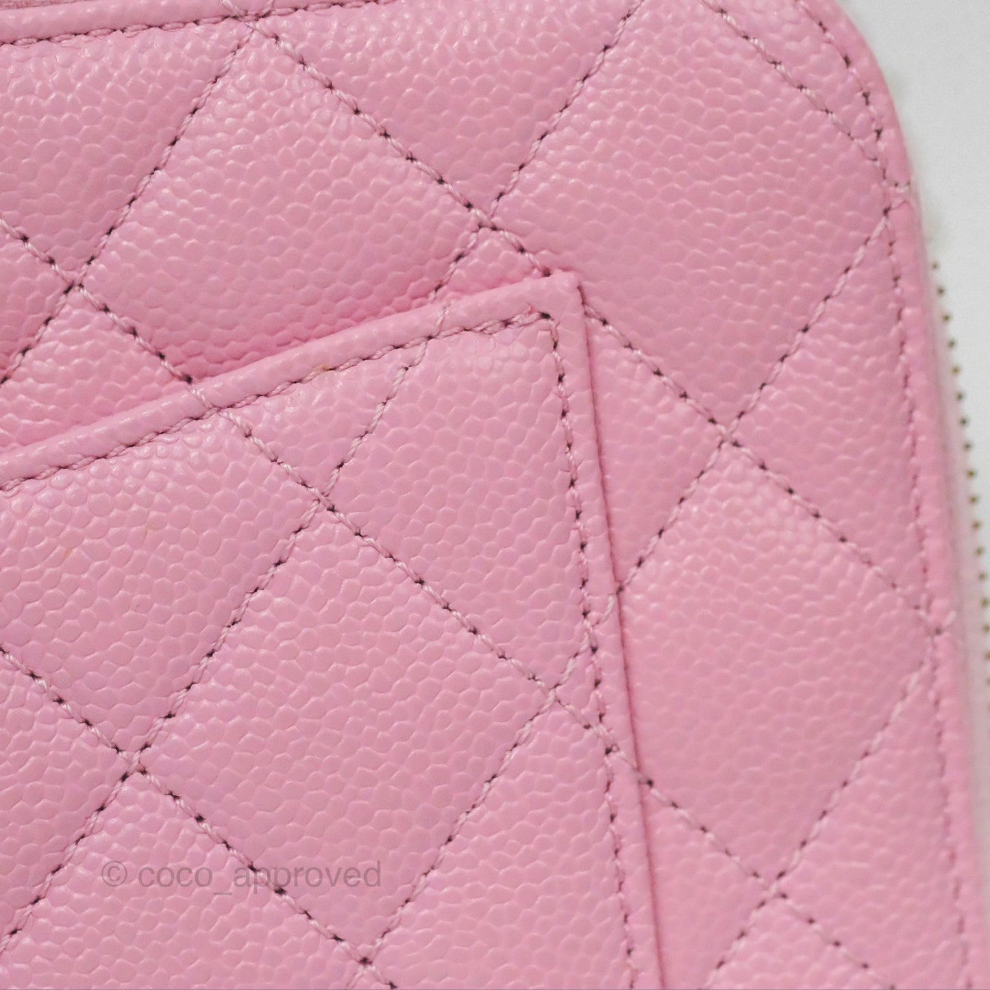 Chanel Caviar Quilted Pick Me Up Small Vanity Case Light Pink