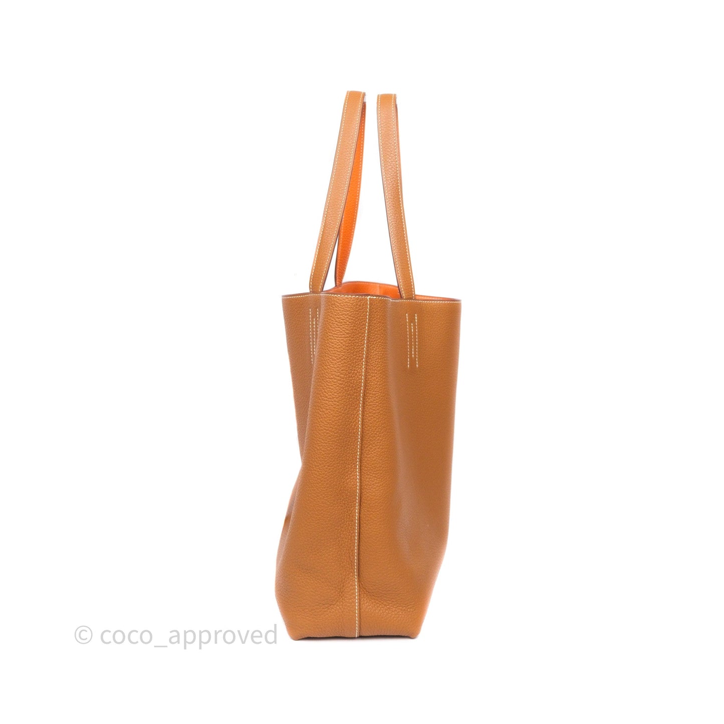 Hermès Double Sens Tote 36 Gold/ Orange Clemence