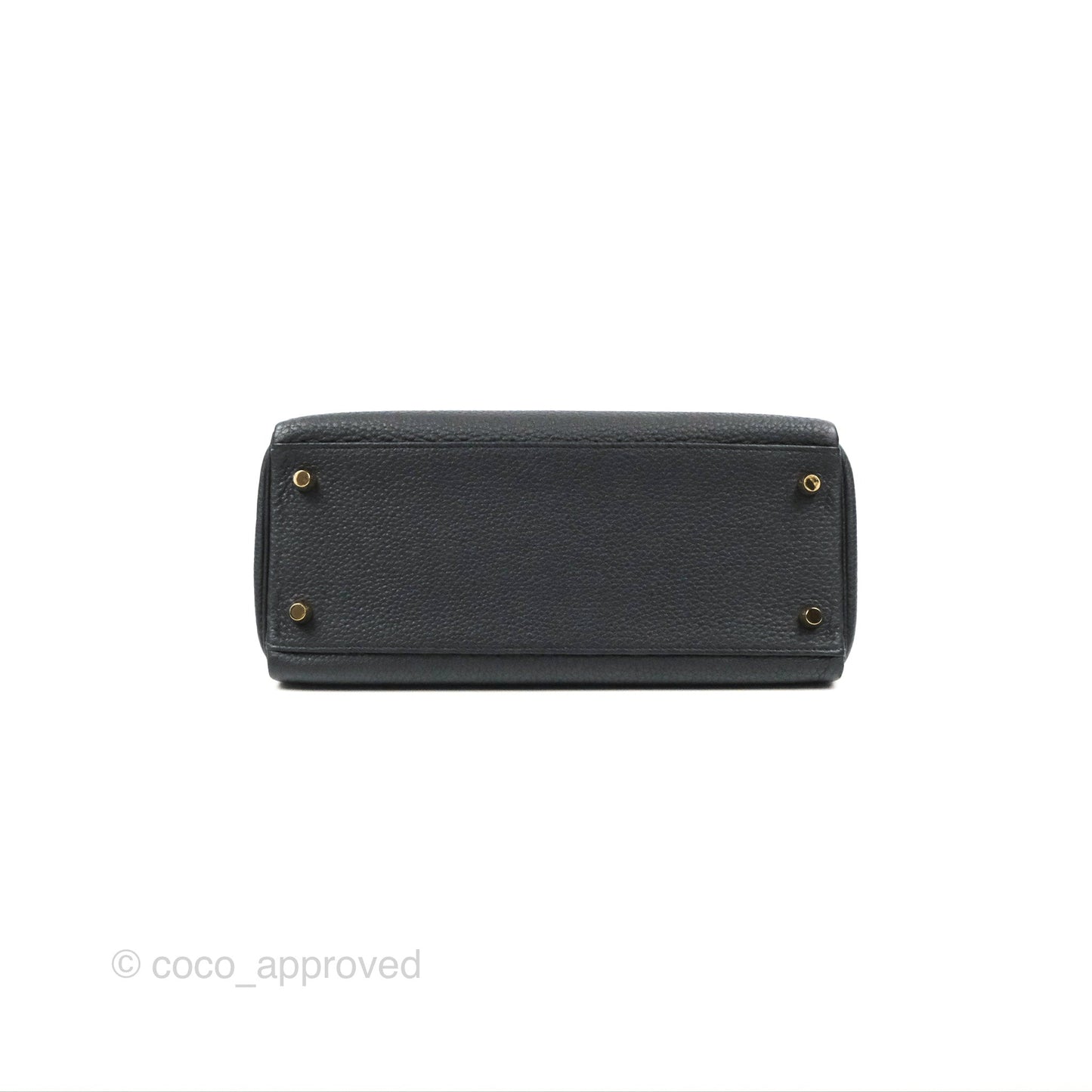 Hermès Retourne Kelly 28 Black Togo Gold Hardware