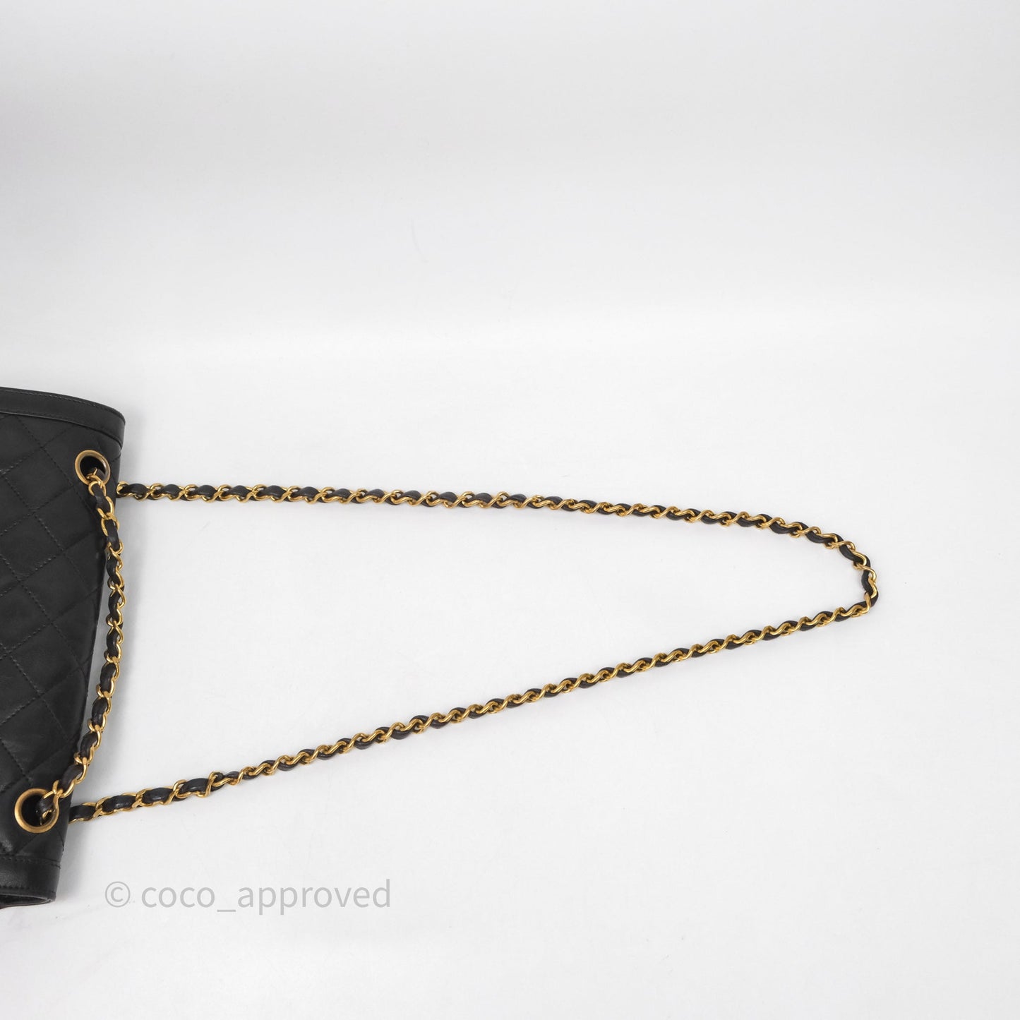 Chanel Quilted Vintage Flap Bag Lambskin Black 24K Gold Hardware