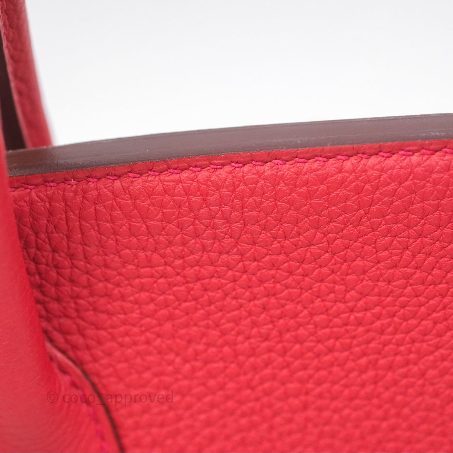 Hermès Birkin 30 Retourne Geranium D5 Togo Gold Hardware