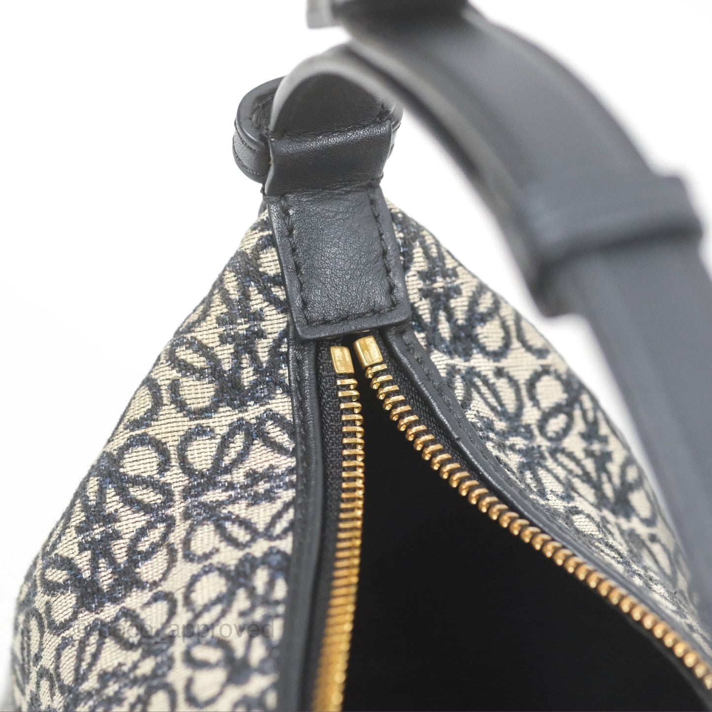 Loewe Small Cubi bag in Anagram Jacquard & Calfskin Navy/ Black