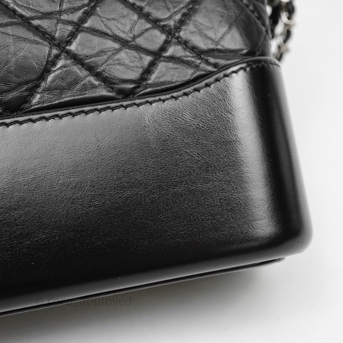 Chanel New Medium Gabrielle Hobo Quilted Black Aged Calfskin