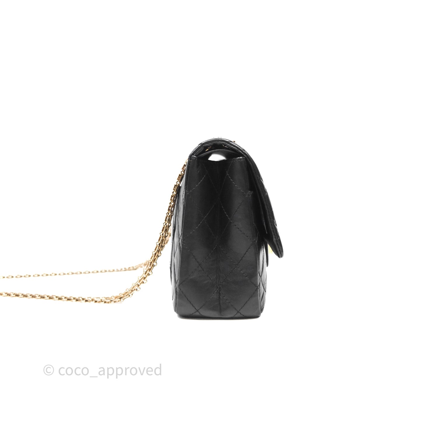 Chanel Reissue Quilted Aged Calfskin Black Aged Gold Hardware 227