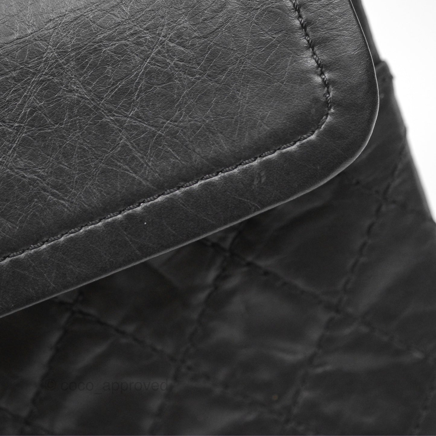 Chanel Reissue 225 Quilted Black Aged Calfskin Aged Gold Hardware