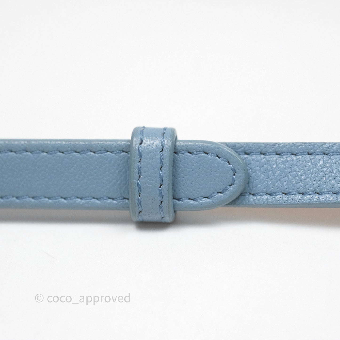 Chanel Curved Flap Bag Blue Lambskin Aged Gold Hardware