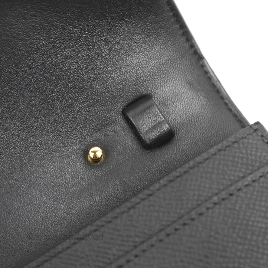 Hermès Constance Long To Go Wallet Black Epsom Gold Hardware