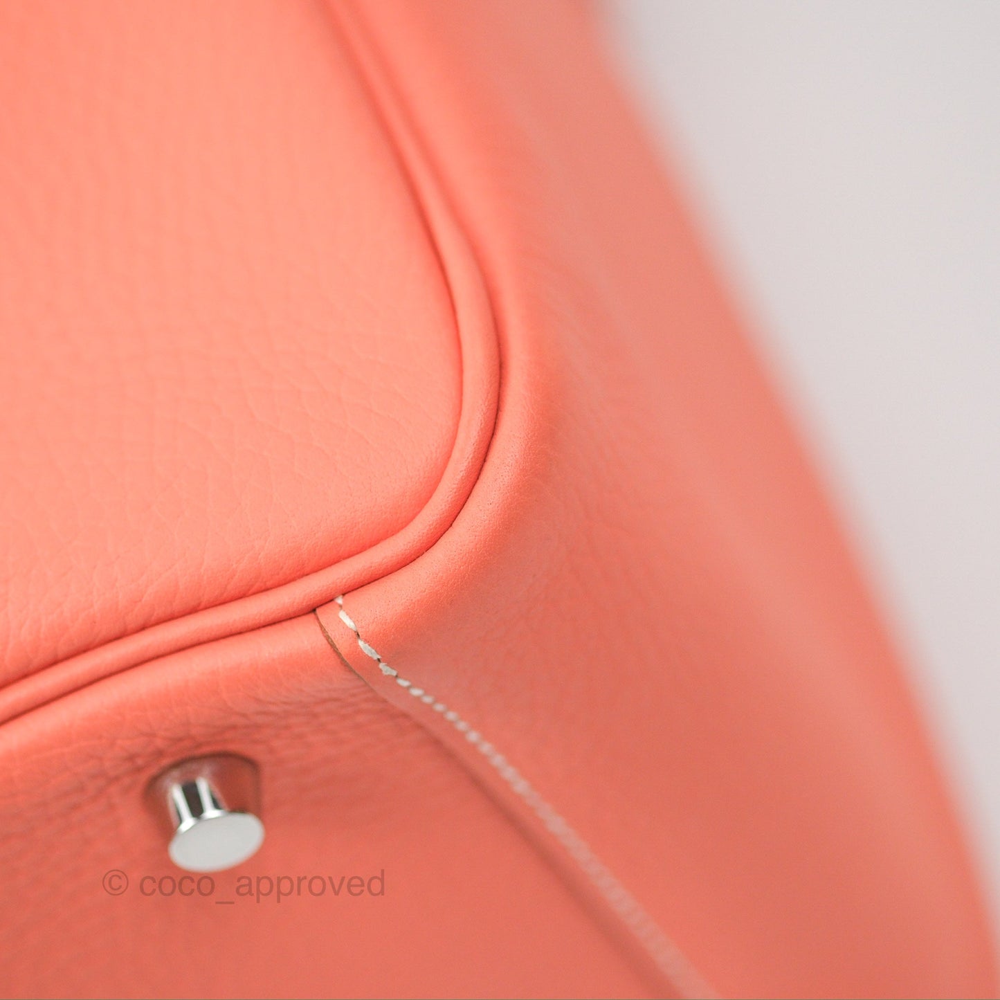 Hermès Lindy 30 Flamingo Clemence Palladium Hardware