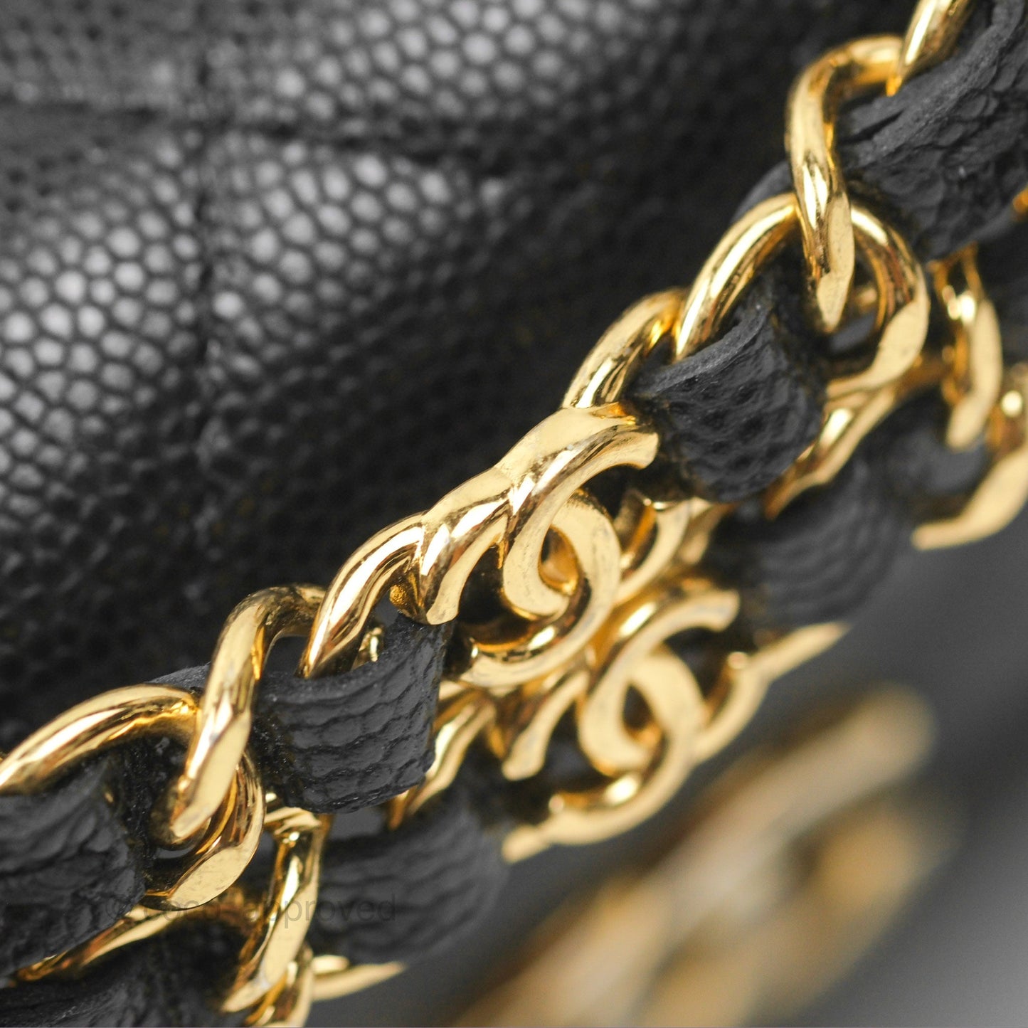 Chanel Coco First Mini Clutch On Chain Black Caviar Gold Hardware 22K