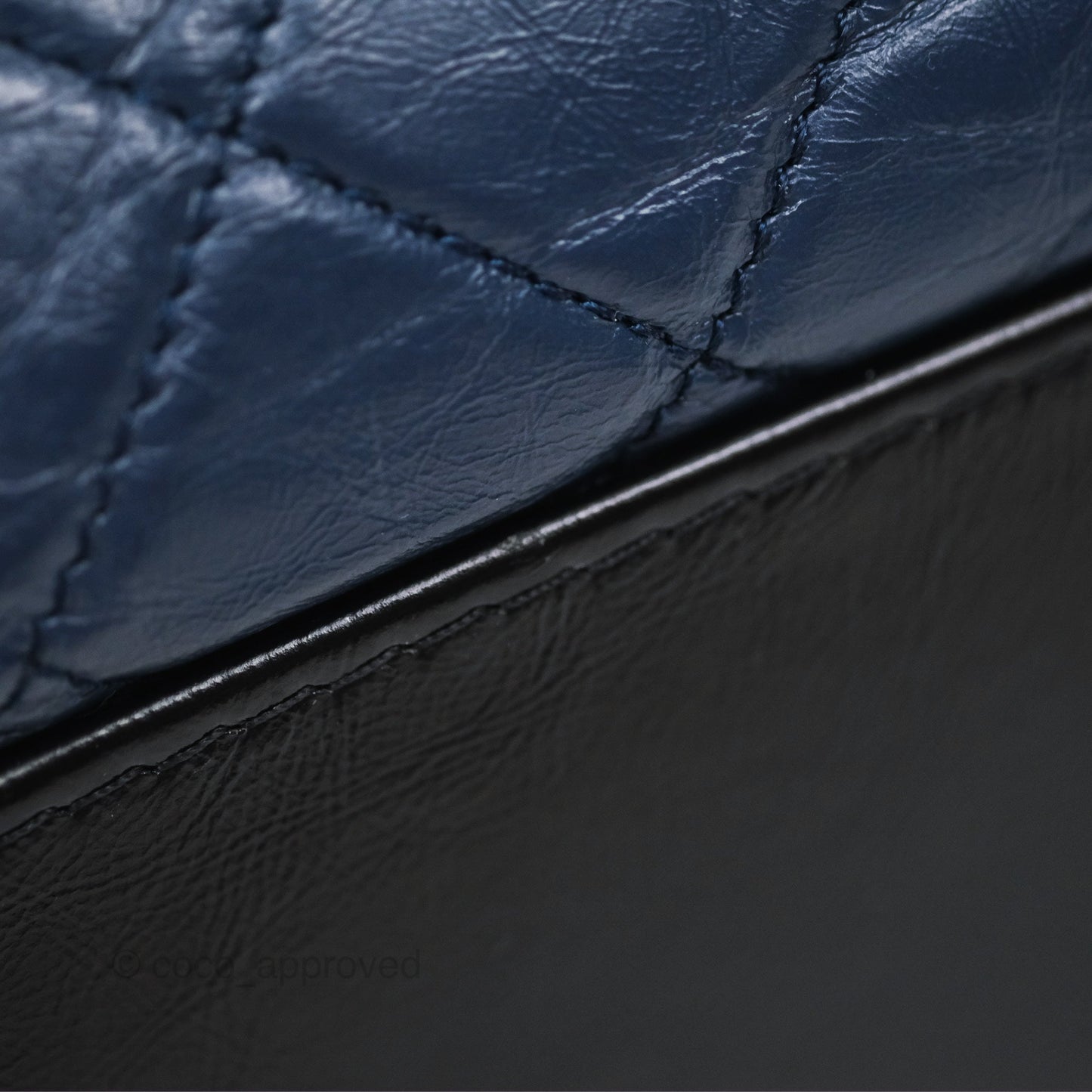 Chanel Large Gabrielle Hobo Navy Black Aged Calfskin Mixed Hardware