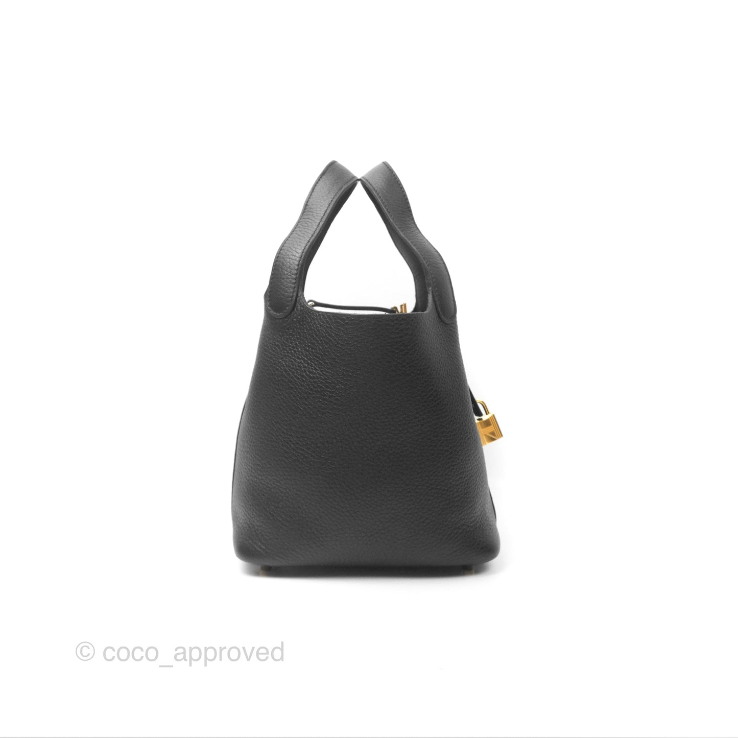 Hermès Picotin Lock 18 Black Clemence Gold Hardware