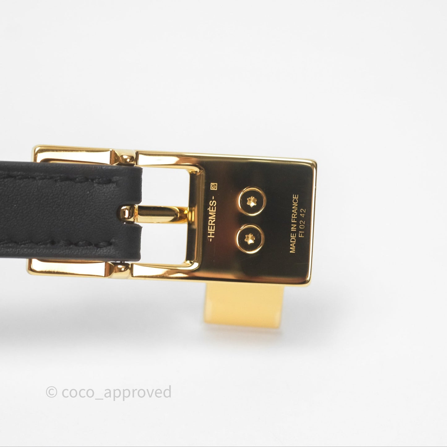 Hermès Swift/Epsom Lucky 15 Belt Gold Hardware