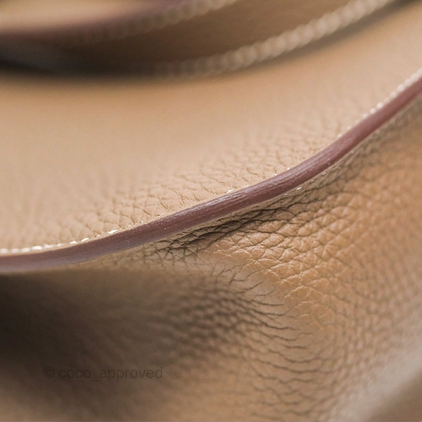 Hermès Halzan 31 Etoupe Clemence Gold Hardware