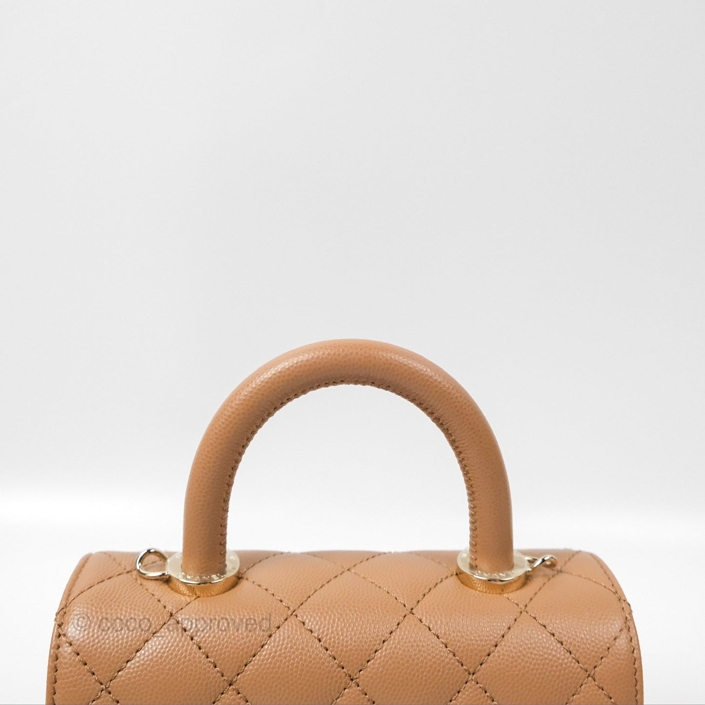Chanel Mini Coco Handle Dark Beige Caviar Gold Hardware
