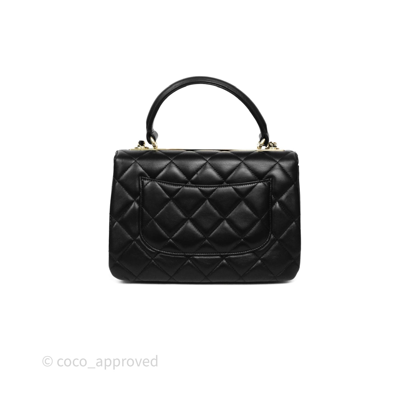 Chanel Small Trendy CC Black Lambskin Gold Hardware
