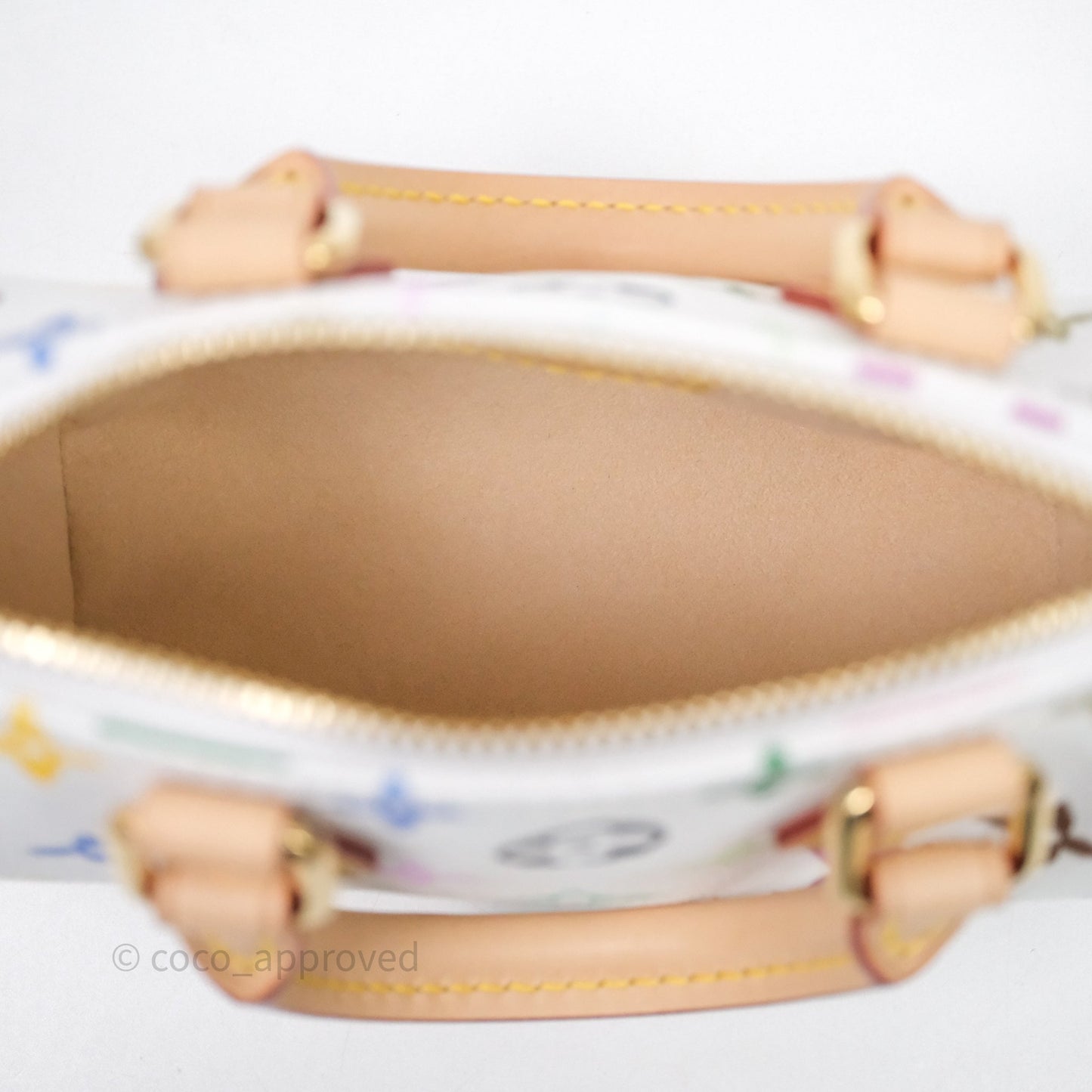 LV x TM Speedy Nano Speedy Multicolore Blanc Monogram Canvas