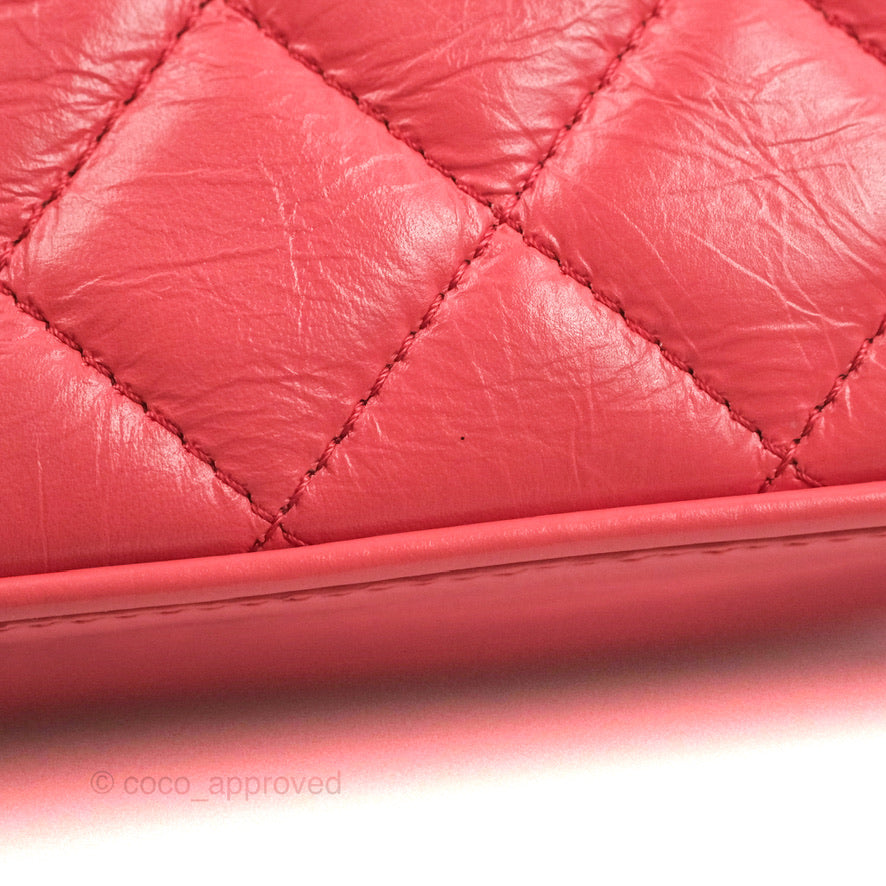 Chanel Aquarium PVC Coral Pink Crumpled Calfskin Silver Hardware