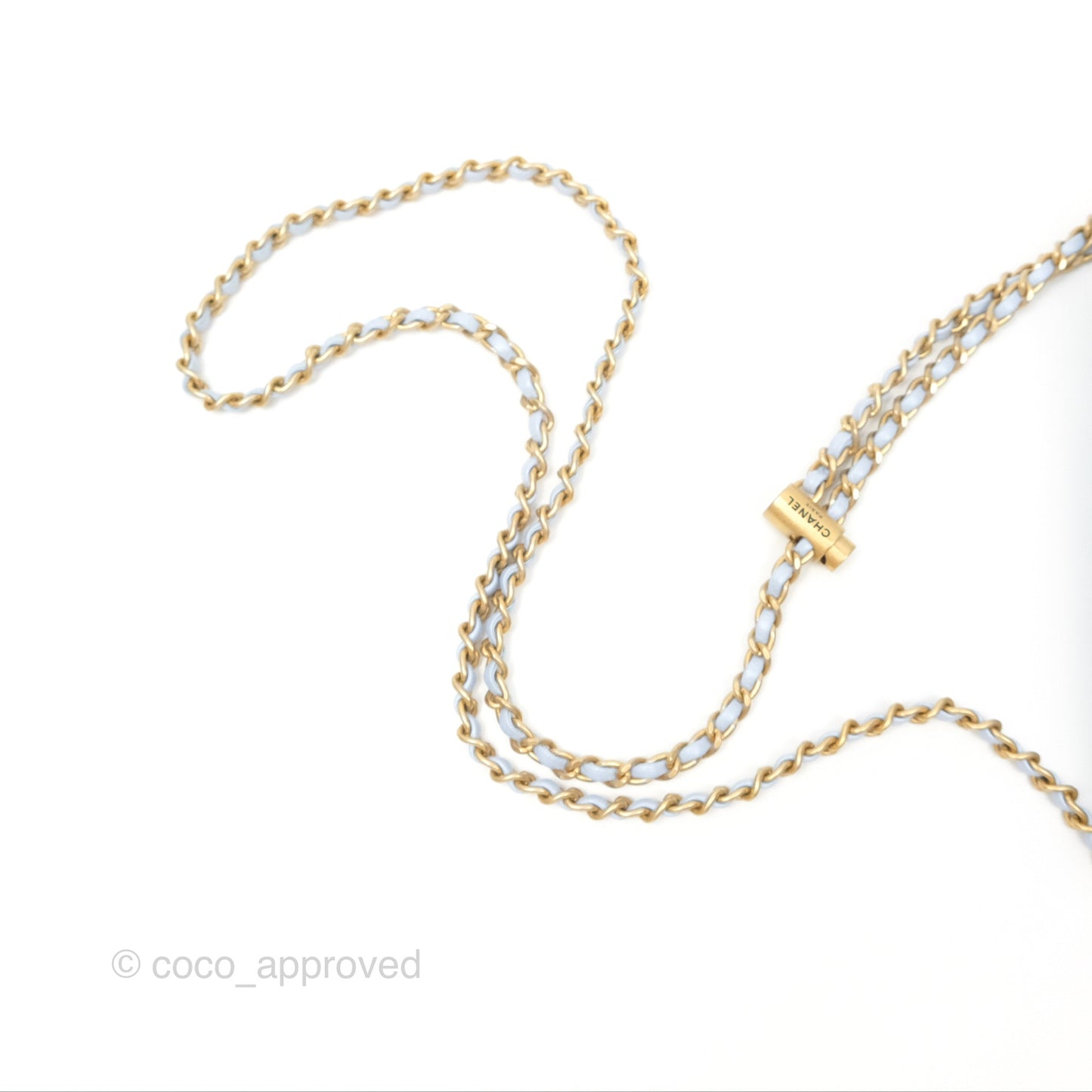 Chanel Quilted My Perfect Mini Iridescent Blue Caviar Aged Gold Hardware