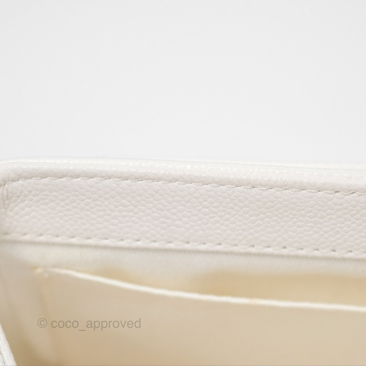 Chanel Quilted Small Business Affinity Flap White Caviar Gold Hardware