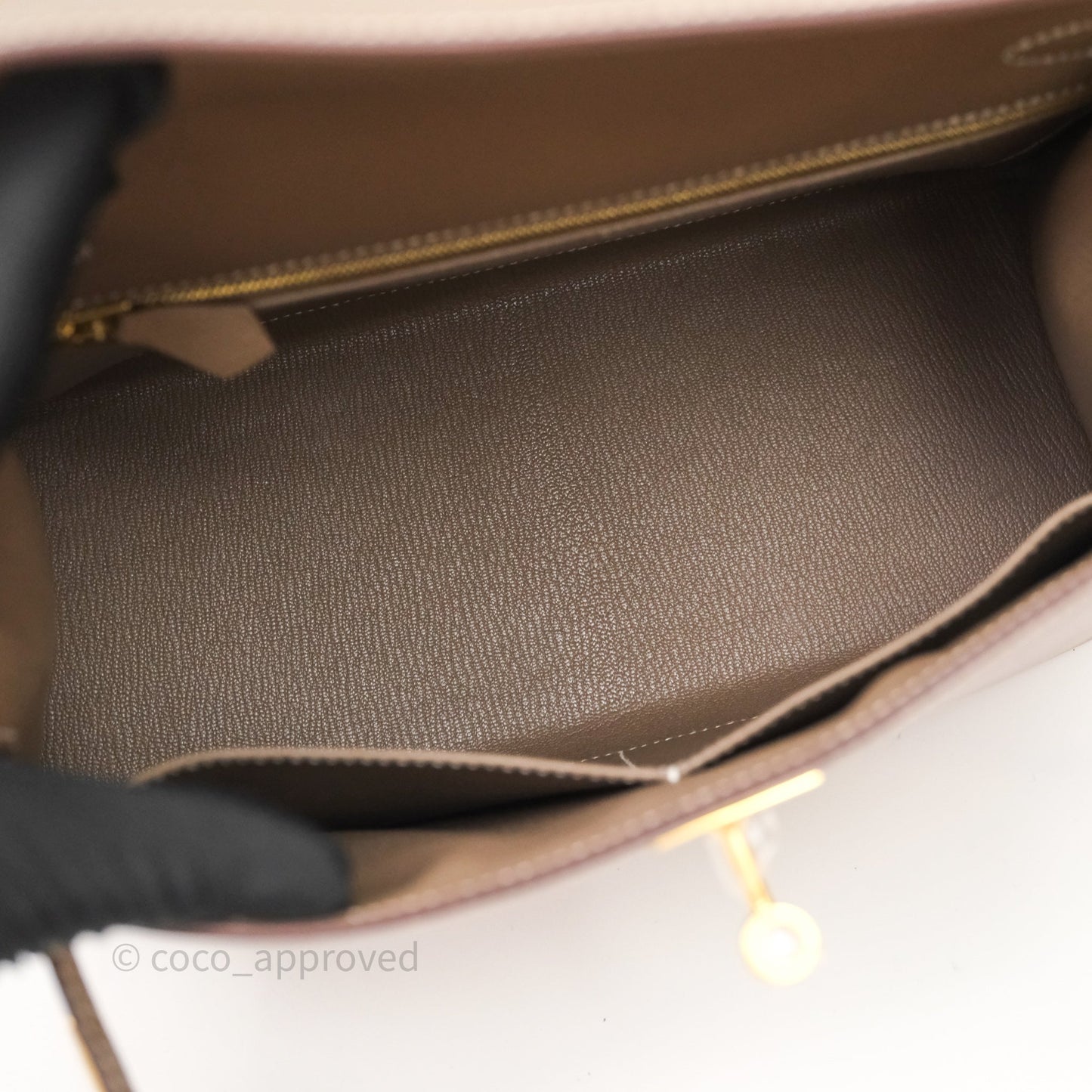 Hermès Kelly 28 Etoupe Epsom Gold Hardware