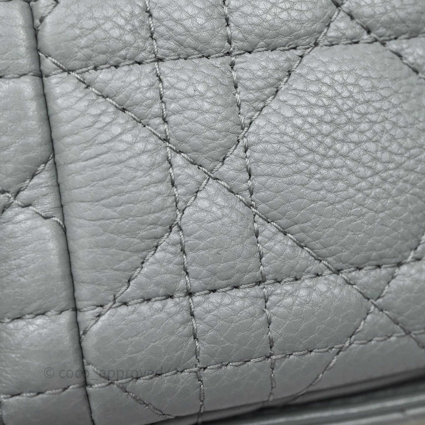 Christian Dior Small Caro Bag Stone Gray Supple Cannage Calfskin