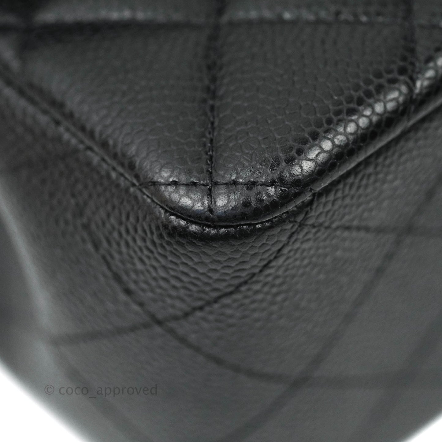 Chanel Jumbo Double Flap Black Caviar Silver Hardware⁣⁣