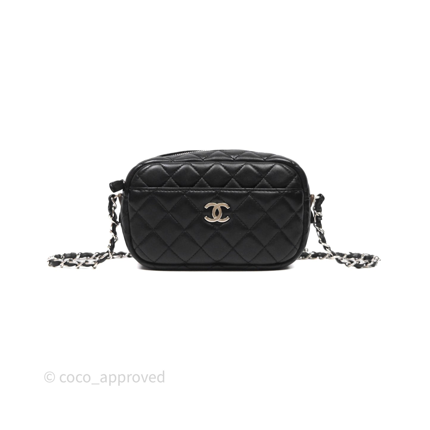 Chanel Camera Case Bag Lambskin Silver Hardware