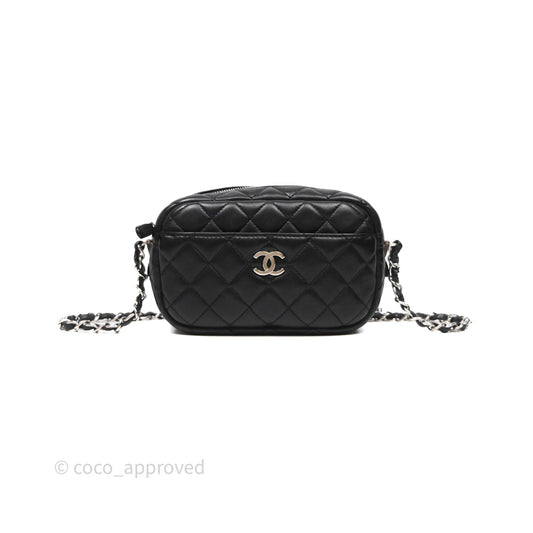 Chanel Camera Case Bag Lambskin Silver Hardware