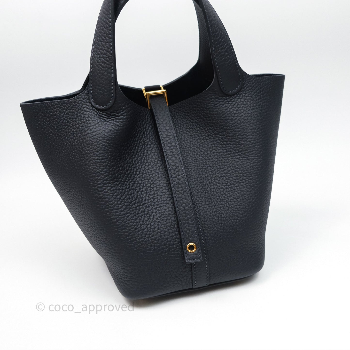 Hermès Picotin 18 Caban 3Y Clemence Gold Hardware