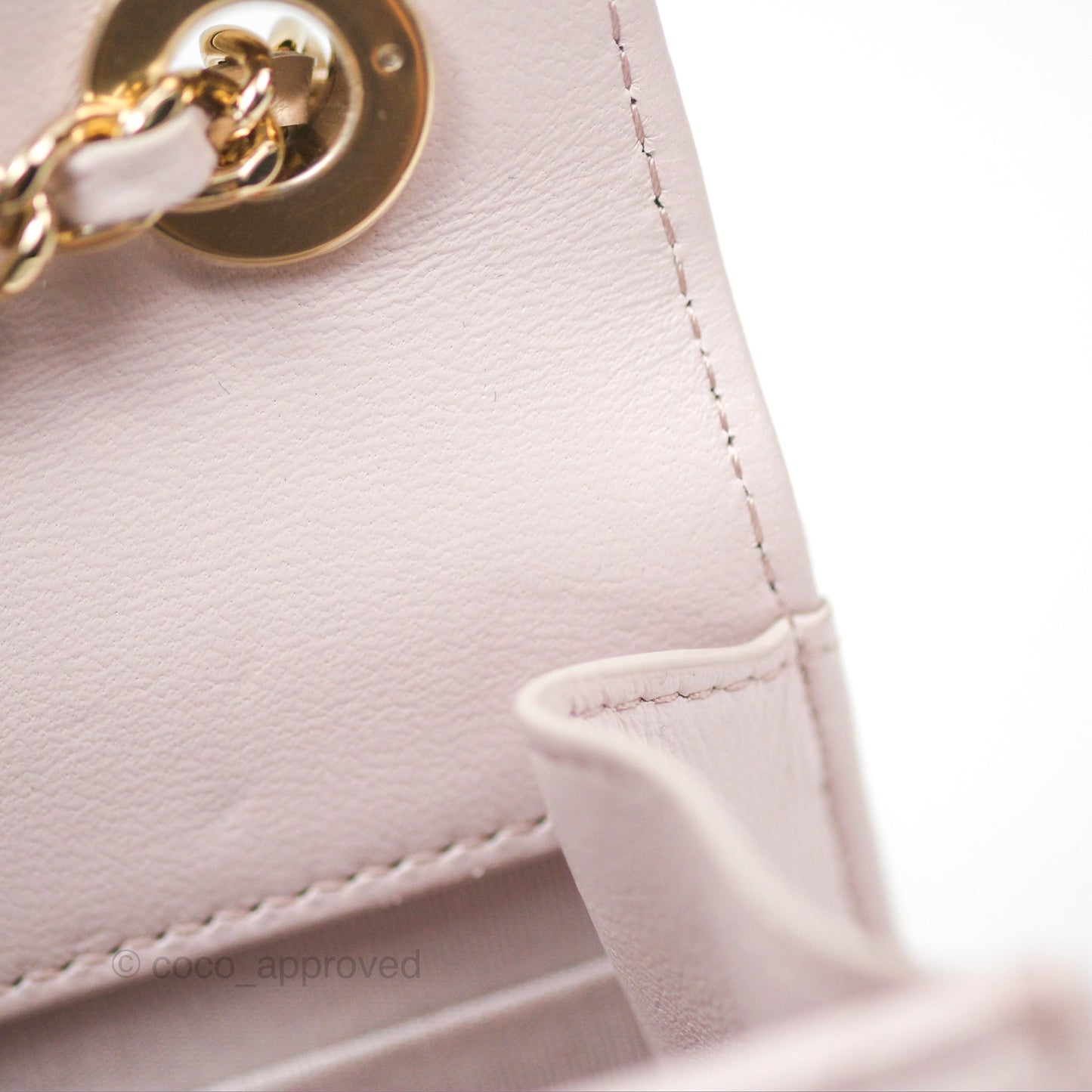 Chanel Mini Quilted Trendy CC Clutch With Chain Light Pink Lambskin Gold Hardware
