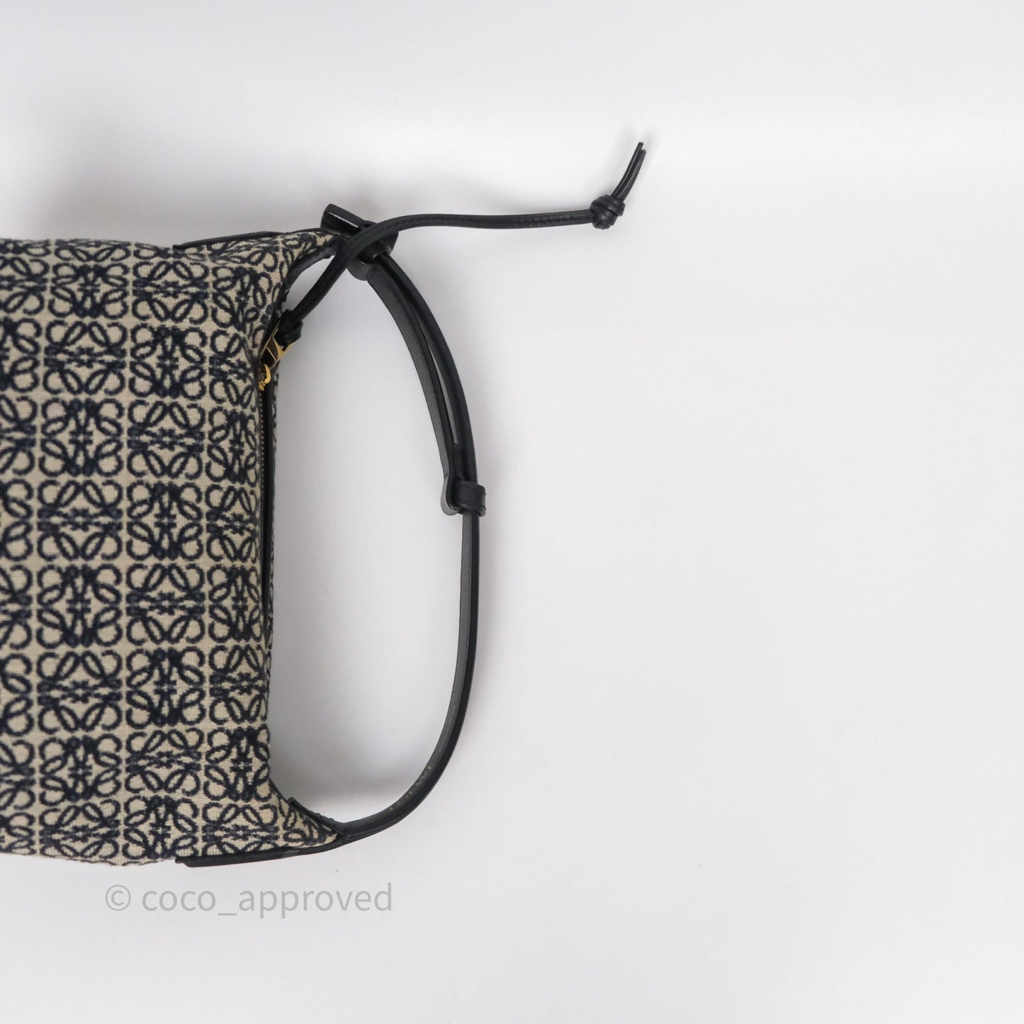 Loewe Small Cubi bag in Anagram Jacquard & Calfskin Navy/Black