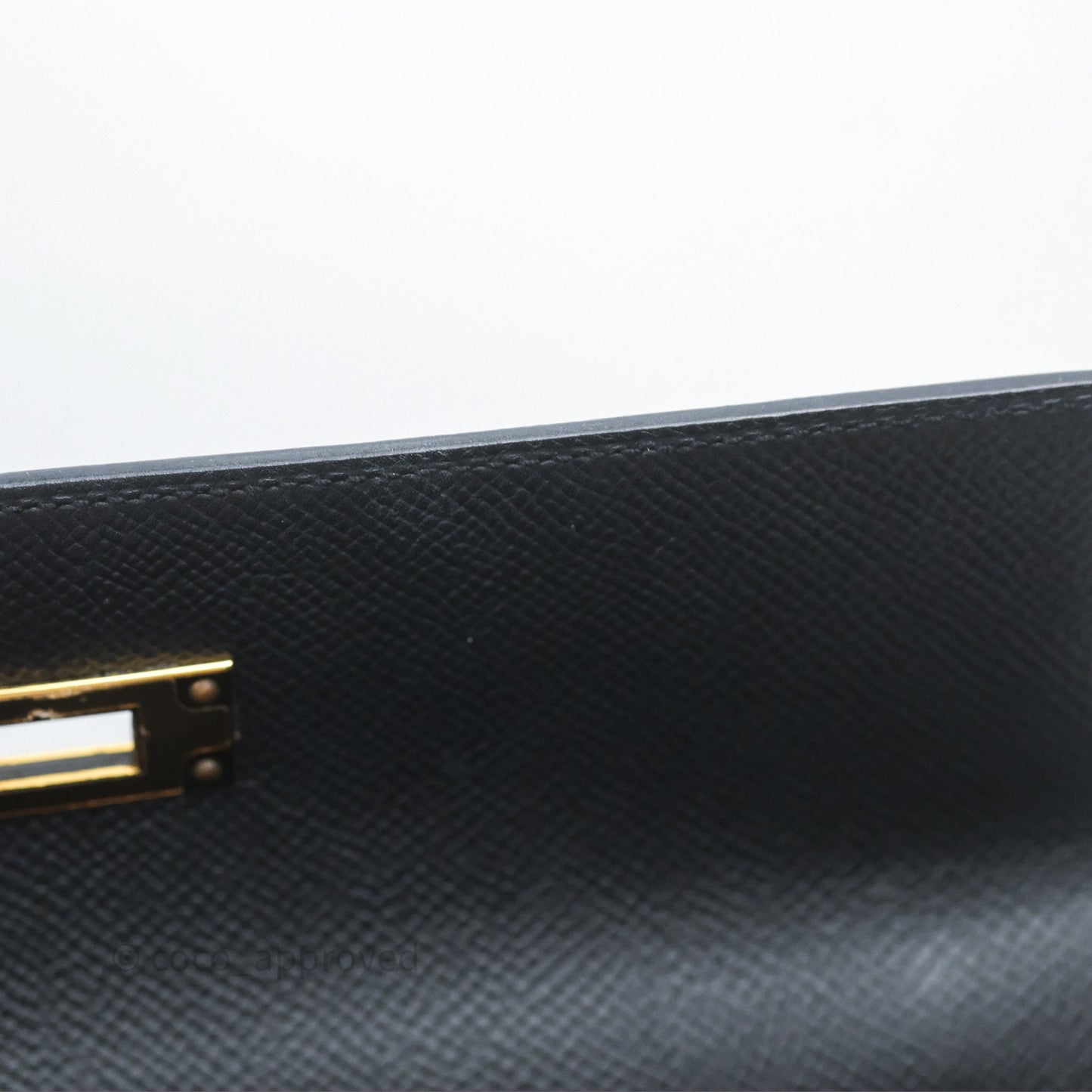Hermès Kelly 28 Sellier Noir Black 89 Epsom Gold Hardware