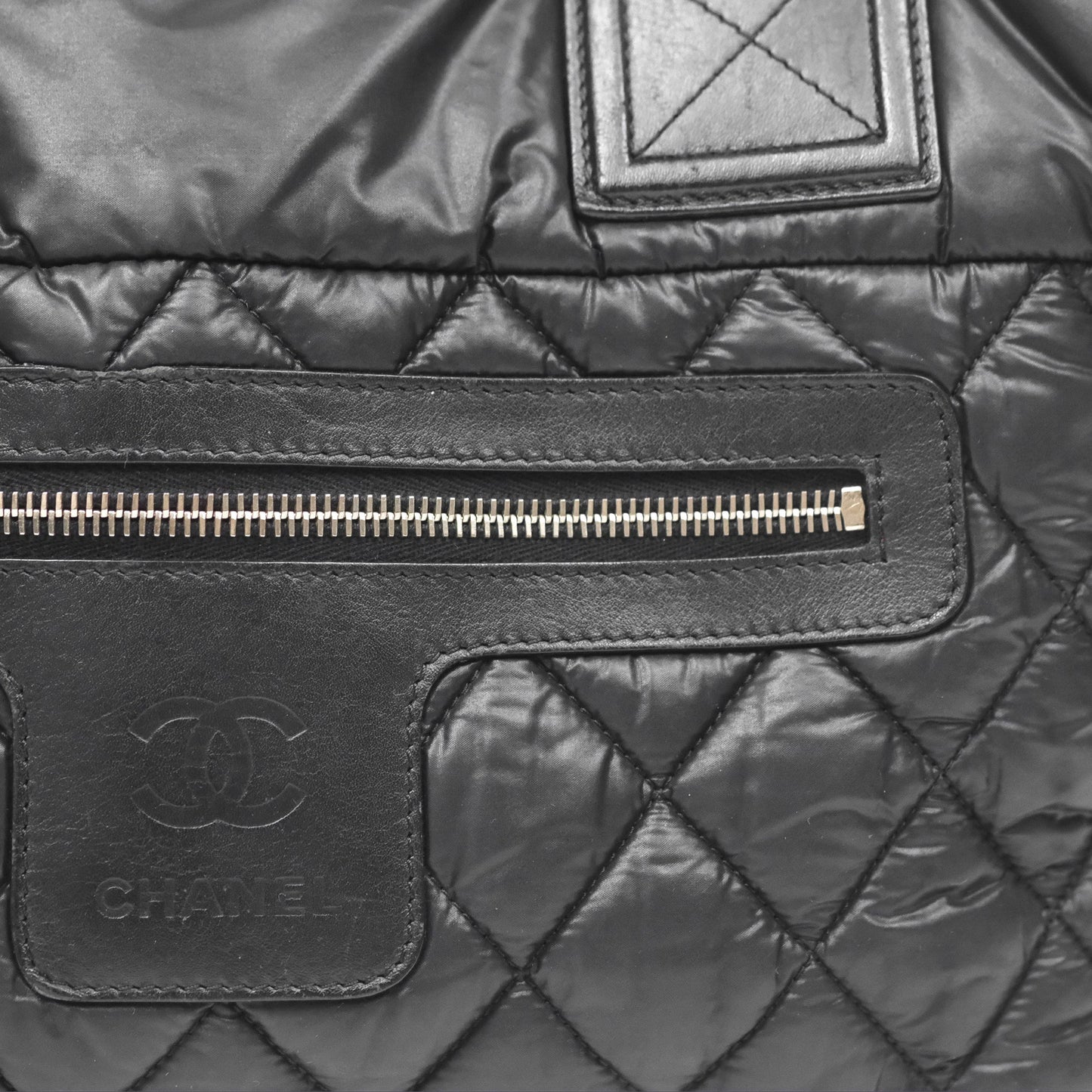Chanel Coco Cocoon Tote Bag PM Black Nylon
