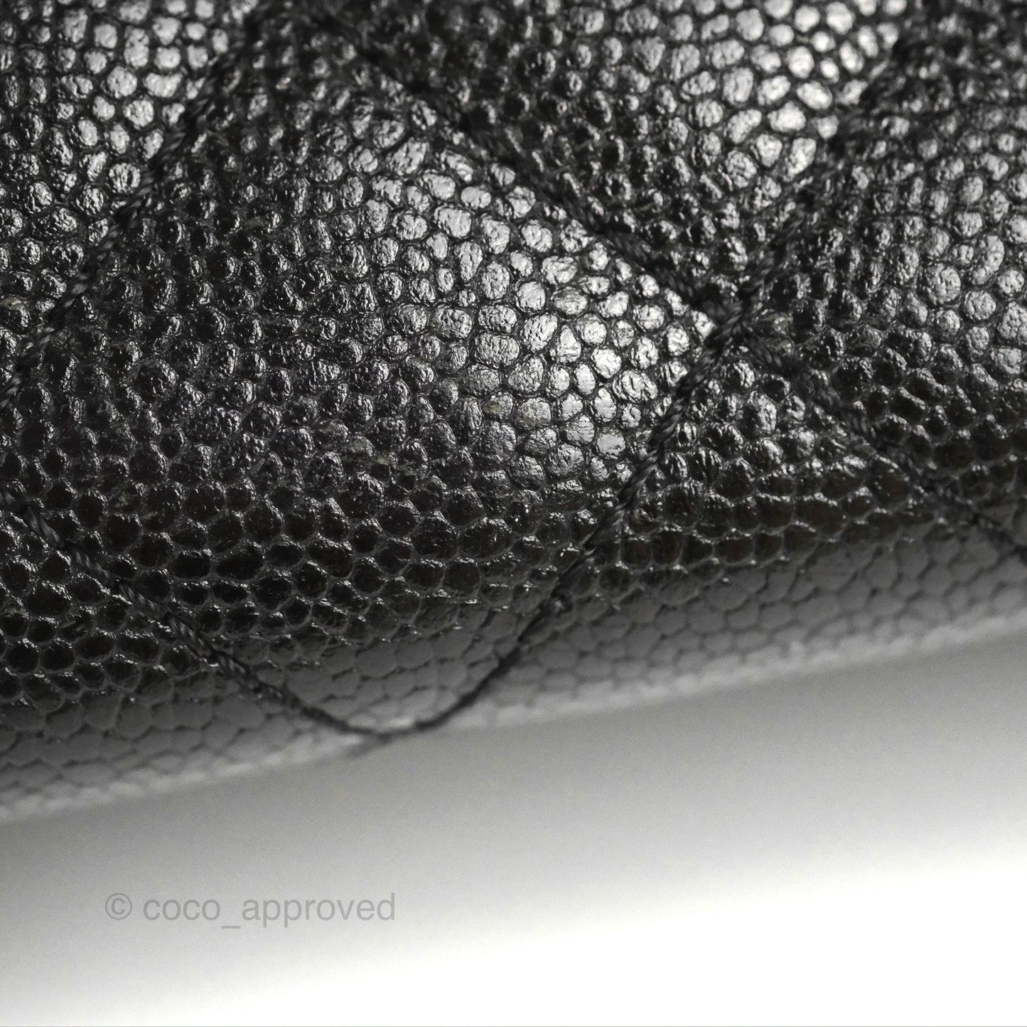Chanel Vintage Kelly Quilted Flap Black Caviar 24K Gold Hardware