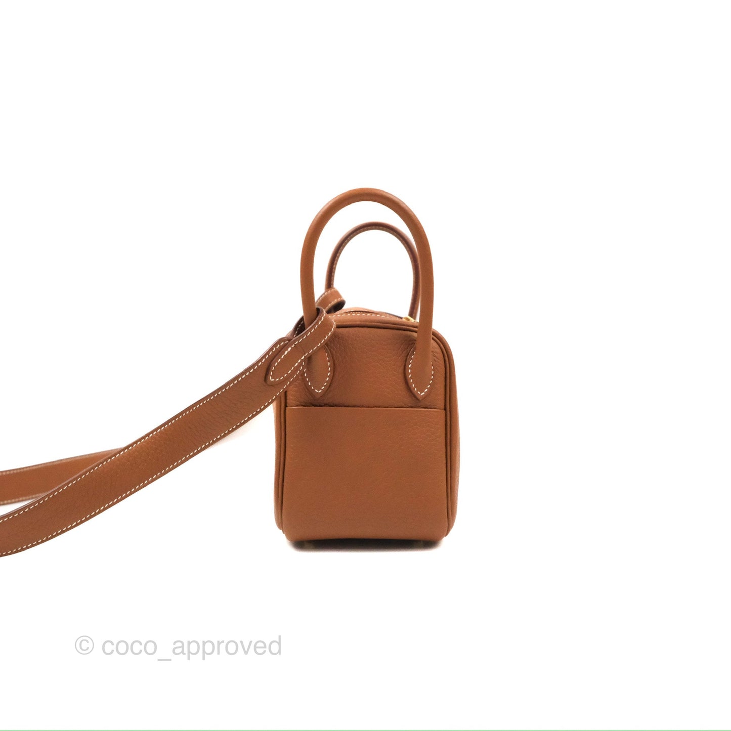 Hermès Mini Lindy 20 Gold Clemence Gold Hardware