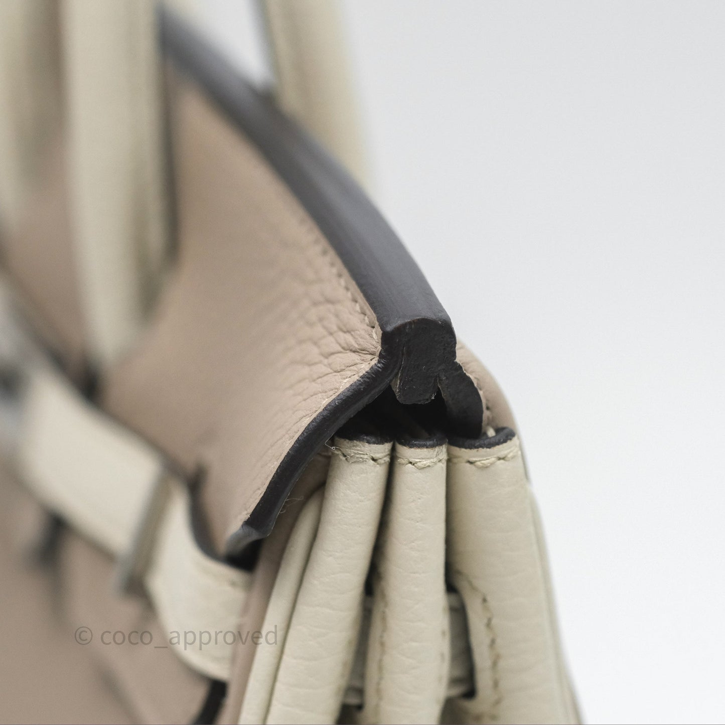 Hermès Birkin 25 Special Order Retourne Gris Tourterelle 81 / Beton 8L Clemence Brushed Palladium Hardware