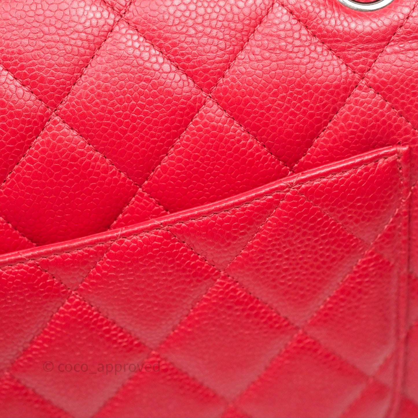 Chanel Quilted Maxi Double Flap Red Caviar Silver Hardware⁣⁣